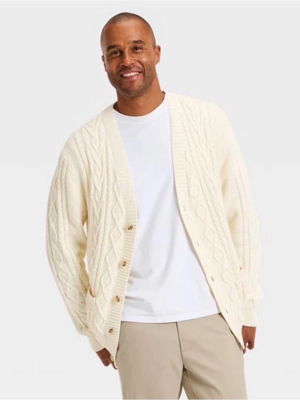 Men Long Sleeve V-Neck Cardigan Sweater - Goodfellow & Co
